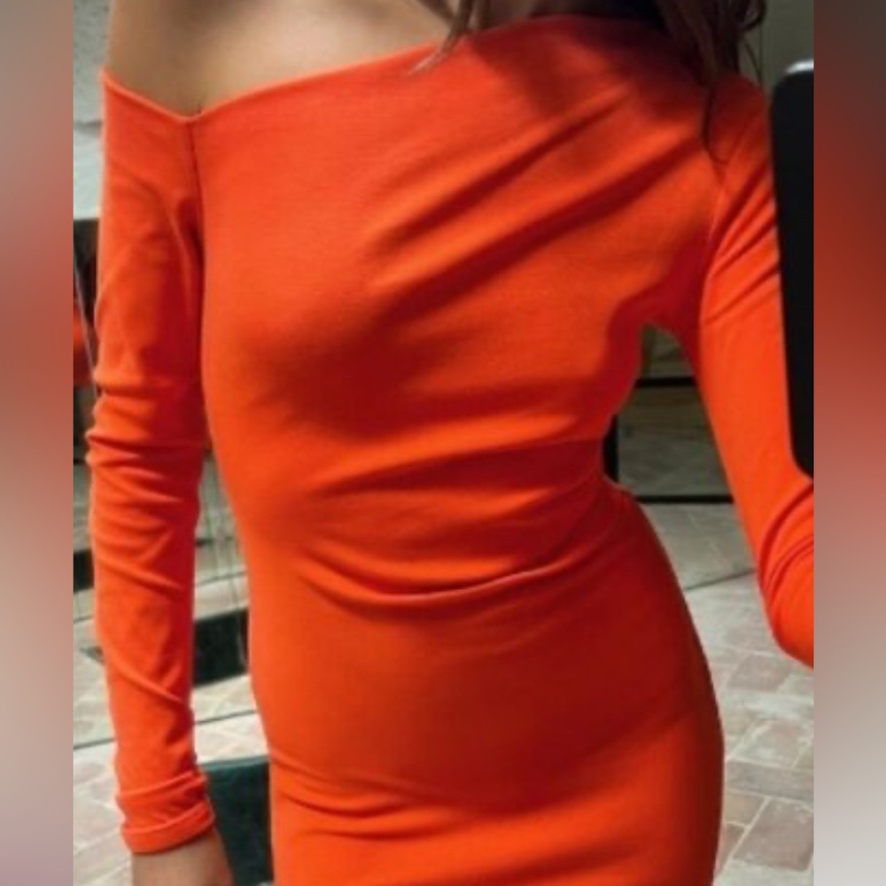 Zara Vibrant Orange Blouse